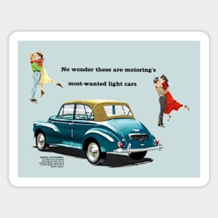 MORRIS MINOR CONVERTIBLE - advert Magnet